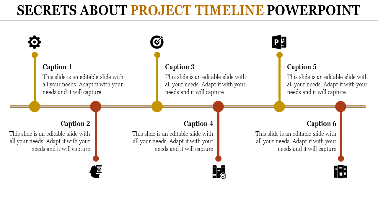 Free - Stunning Strapped Project Timeline PowerPoint slides